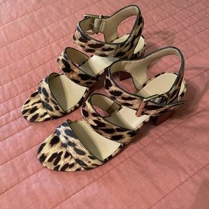 J. Crew leopard print high heels
